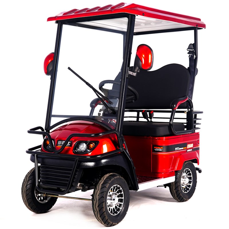 新款景区观光车四轮电动车老年代步车老人小巴士E600两座四座接送