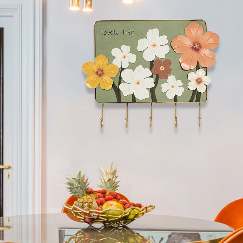 创意立体花朵电表箱装饰画配电箱遮挡铁艺多功能家居客厅电闸挂饰