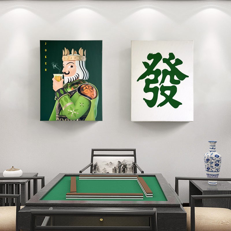 加厚实木特殊电表箱装饰画定制超厚电闸大尺寸麻将房棋牌室无框画