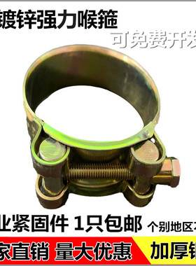 欧式加厚管箍铁镀锌喉箍油管管卡管夹强力卡箍抱箍水管固定卡子