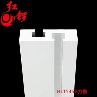 红锣工业铝型材1545国标铝合金铝材组装框架两边槽加厚槽6氧化白