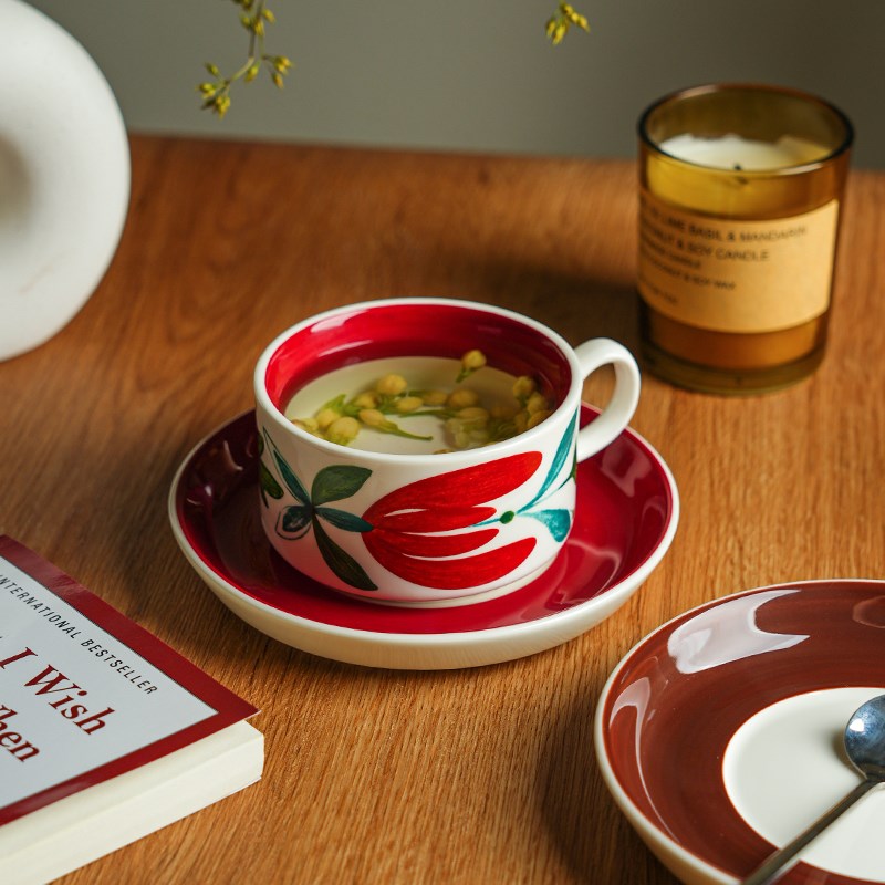 舍里芬兰中古咖啡杯碟套装家用女生高颜值轻奢下午茶拿铁杯马克杯