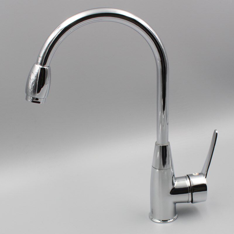 合金款 厨房水龙头单把单孔冷热水可旋转洗菜盆水槽高弯龙头包邮