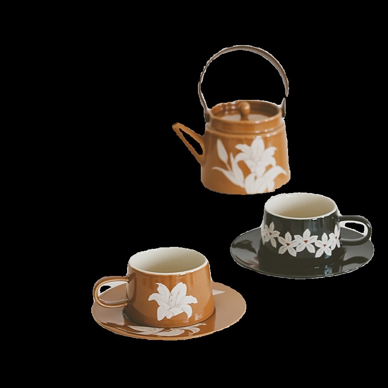 佳期如梦 高颜值陶瓷咖啡杯碟中古水壶茶壶茶杯复古法式礼盒套装