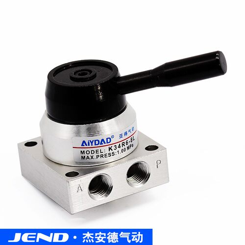 优质气动元件 手转阀K34R6-8 K34R6-8D 三位四通 手动阀