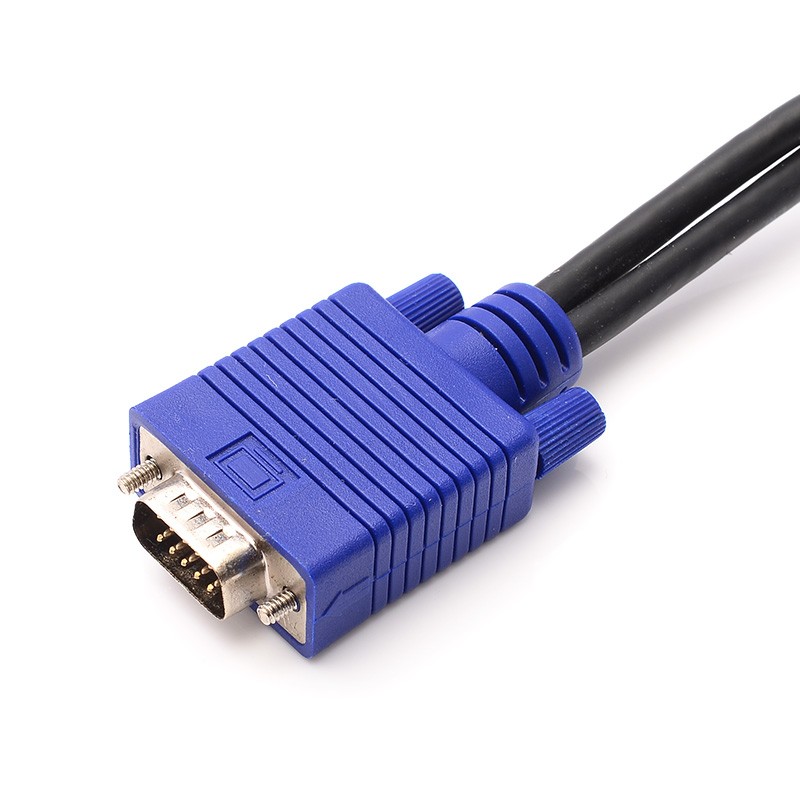 联达科VGA一分二线  电脑屏幕监控分屏线1分2转换线显示器高清分