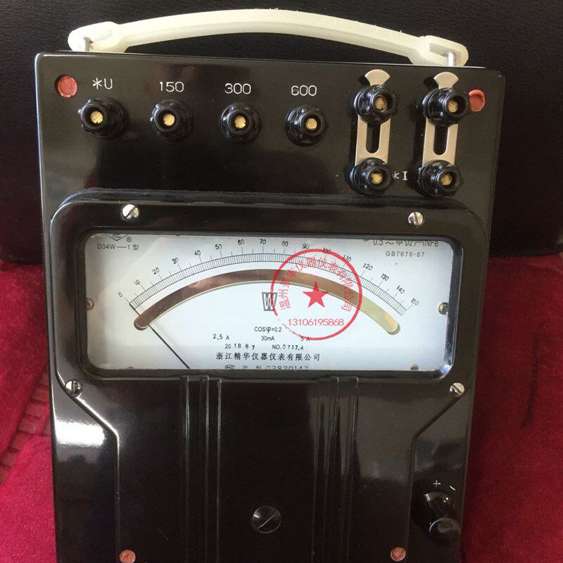 精华 D34-W单相低功率因数瓦特表 0-5-10A 0.5级交直流电表可定制