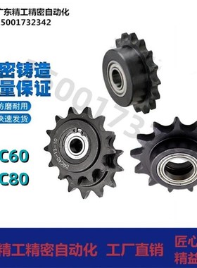 DRC60 DRC80 B单双轴承惰轮链轮 涨紧轮DRCW40 50-15齿17齿DRCSBW