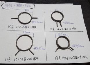 门锁弹簧指纹锁一字弹簧双脚扭簧锁具防盗门锁把手执手扶手圆形