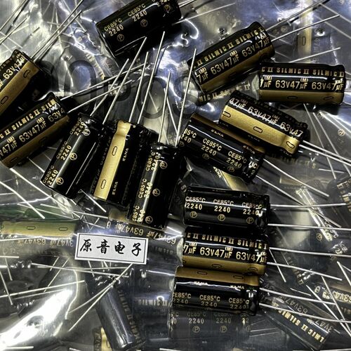 ELNA 47UF63V SILMICII丝膜RFS原装全新伊娜音频电解电容直径10mm