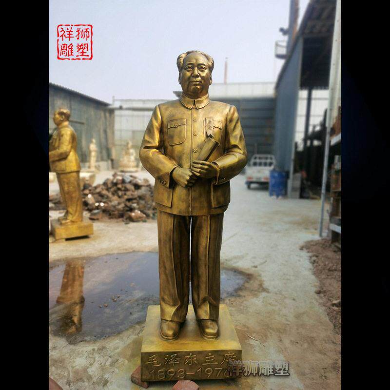 厂家供应伟人铜像胜劵在握主席开国黄铜像居家摆放公礼品工艺品