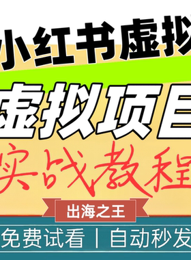 小红书虚拟项目电商讲解教学虚拟产品开店教程选品货源上架小红薯