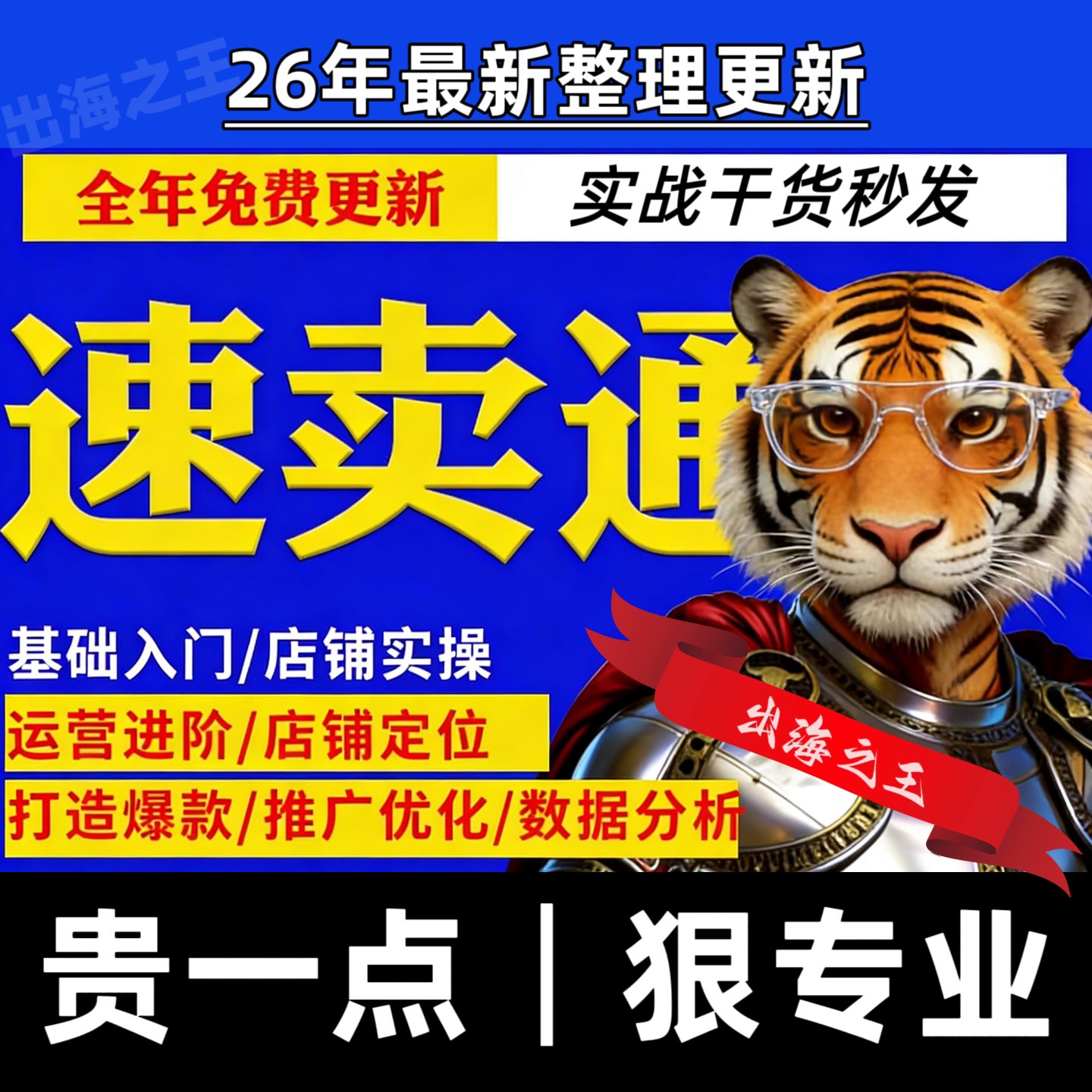 26年速卖通电商运营教程 跨境电商新手开店培训课小白学习视频课