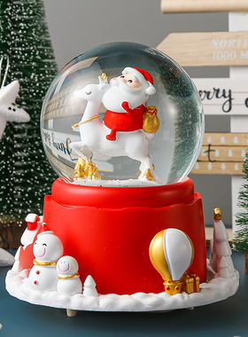 圣诞节老人水晶球夜礼物树儿童K八音盒幼儿园小礼品