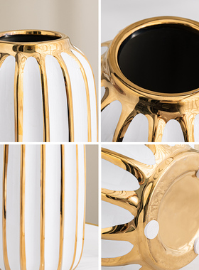 简约陶瓷花瓶桌面m摆件客厅茶几电视柜插花干花家居装饰工艺品