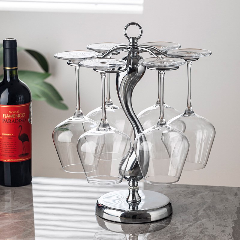 创意红酒杯架摆件轻奢高脚杯架y倒挂欧式葡萄酒杯悬挂架子酒柜装