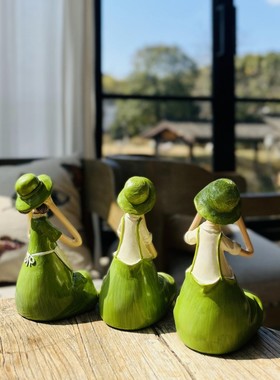 摆件创意人物三不娃娃户外庭院布置阳台客厅造S景室外花园装饰品