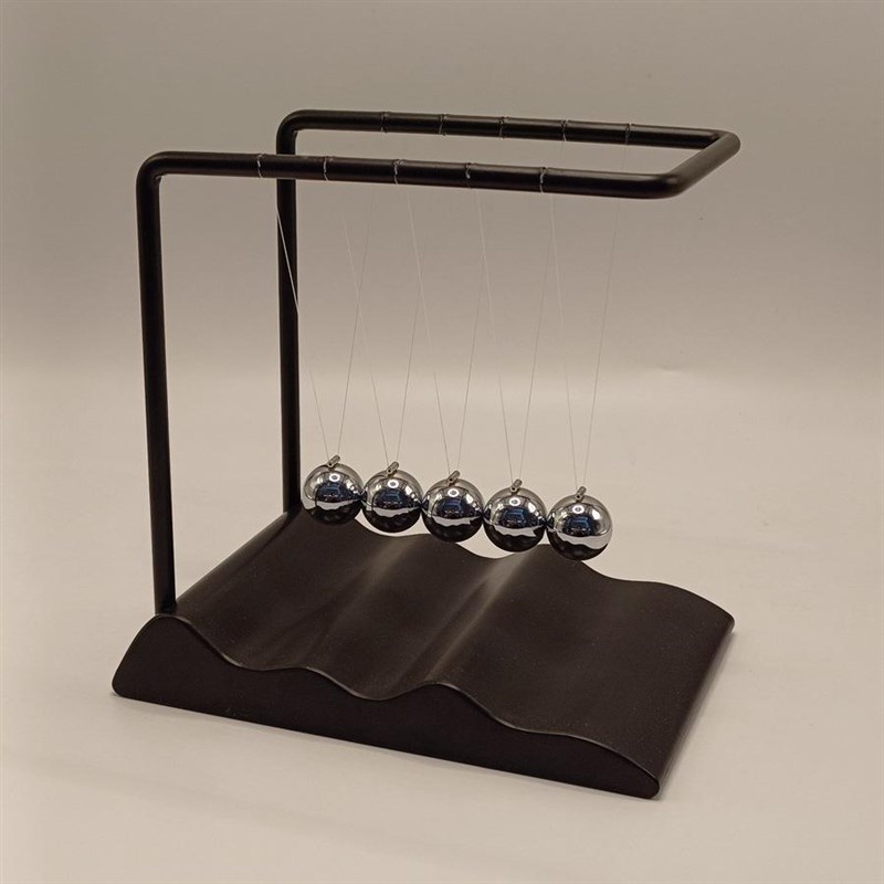 新款波浪底d座牛顿摆 创意家居牛顿撞球碰碰球摆球礼品摆件工艺品