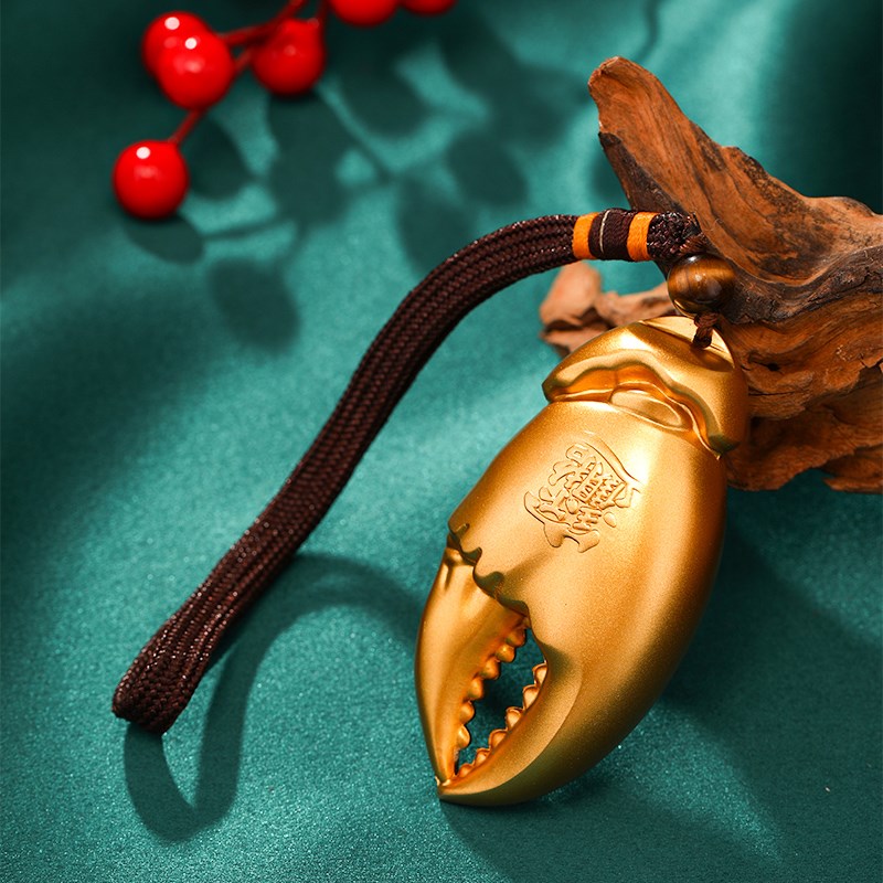 手中有钱手把件黄铜挂件招财进宝手里有钳装饰P品黄铜开业乔迁礼