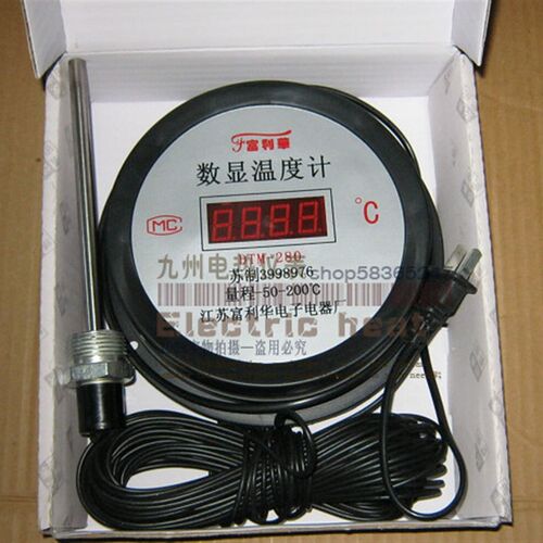 浴室锅炉温度计 电子数显温度计 温度表 20米线 -50-200度