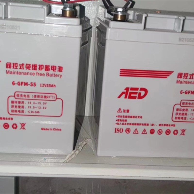 AED蓄电池6-GFM-55 12V55AH直流屏EPS应急电源UPS消防24V电源箱用