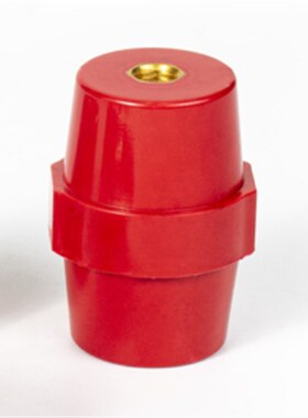 绝缘子 纺锤形红色绝缘子 SM系列 SM-51 M8螺纹 高度51mm直径35