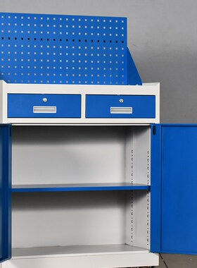 多功能铁皮加厚重型车间用工具柜工厂双开门可定制储物五金工具车