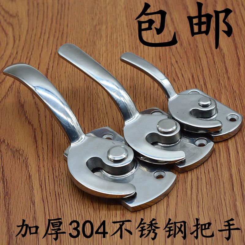 304不锈钢密闭迫紧式门把手 涂装机械鸭掌门把 烤箱烘箱密封把手