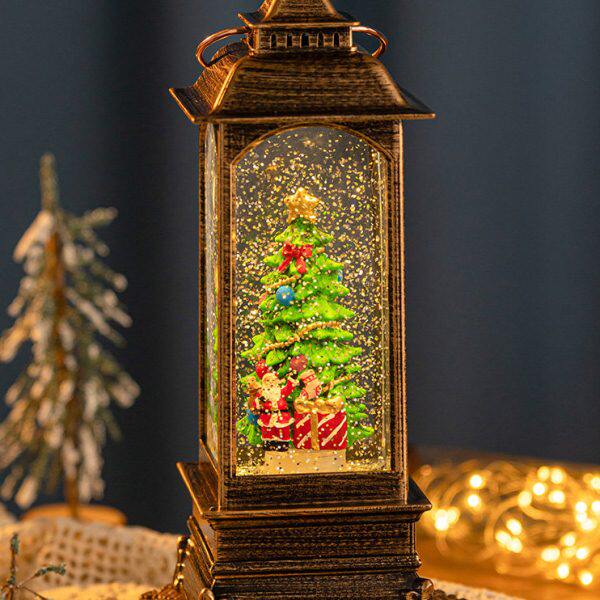 音乐盒圣诞老人树水晶球八音盒旋转飘雪小女生女孩儿童圣诞节礼物