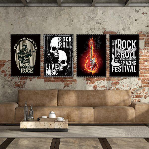 个性创意工业风摇滚酒吧工作室墙面壁饰铆钉布艺墙饰挂布墙壁挂画