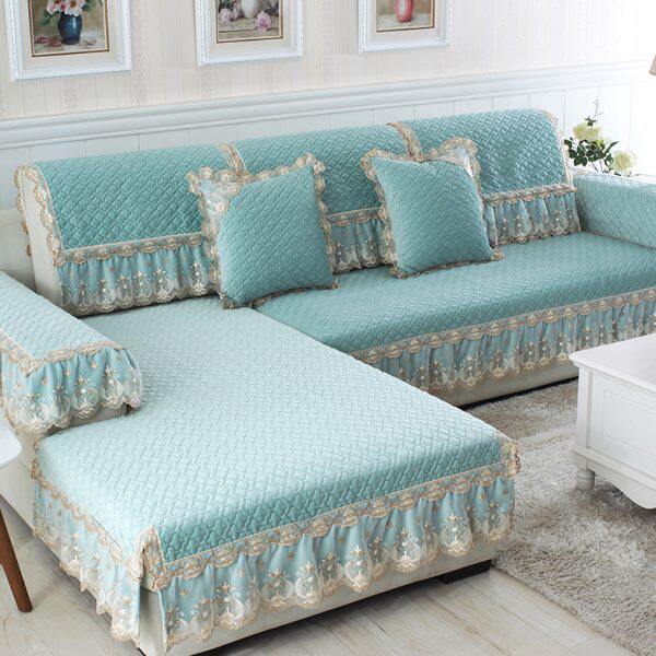 沙发垫欧式毛绒冬款加厚防滑高档真皮坐垫子套罩盖布巾2021年新款