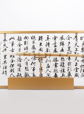 现代新中式毛笔架书房摆件样板房创意亚克力软装简约禅意玄关摆设