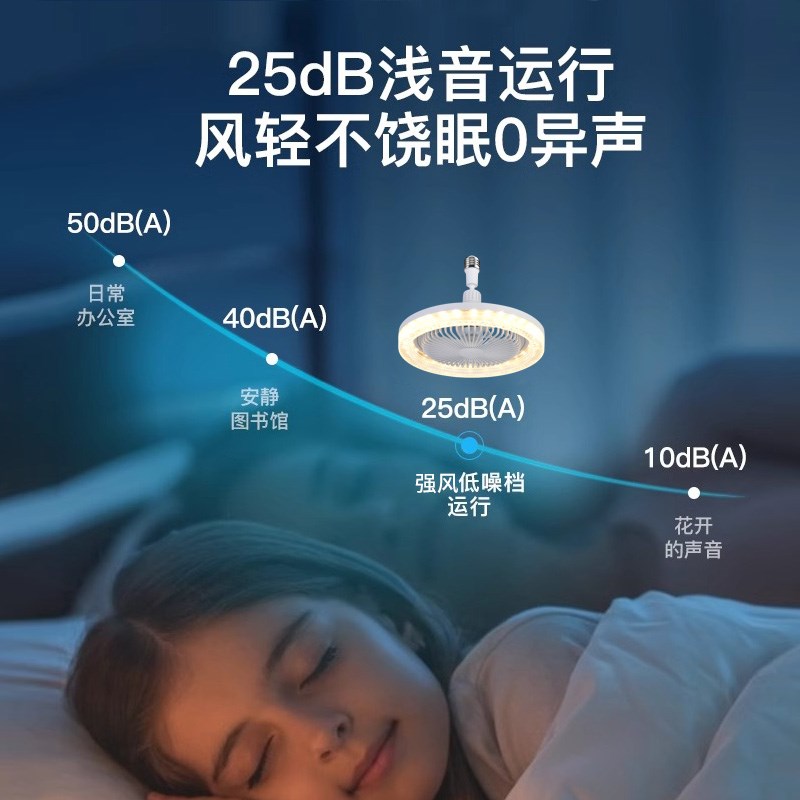 家用电风c扇卧室吸顶灯e27螺口风扇灯吊灯一体遥控厨房节能房间