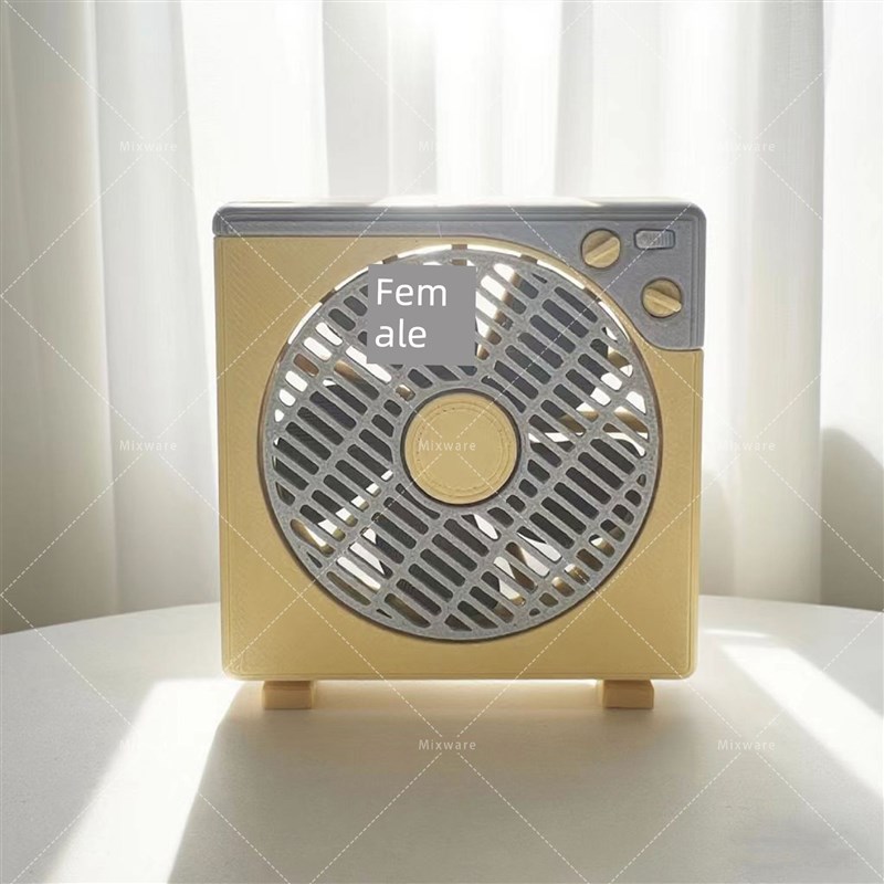 3D打印迷你风扇k摆件覆古造型桌面小装饰创意个性小装饰趣味工作