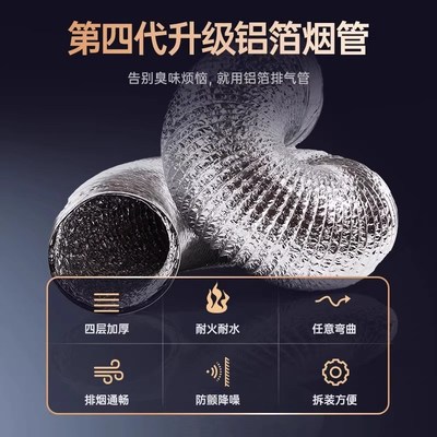 厨房抽油烟机排气管吸油烟机排风管软管150160180排Y风机排烟道管