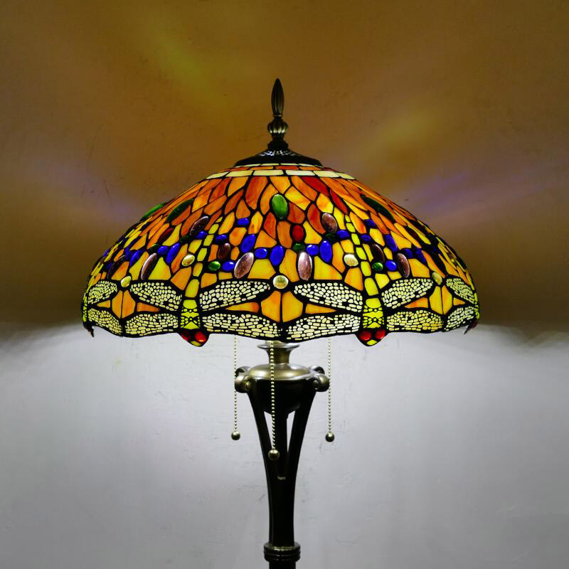 北欧田园蜻蜓非智能 o创意客厅书房卧室床头灯酒店沙发转角落地灯