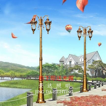 欧式花园草地别墅灯景观灯路灯3米双头耳朵小区防水庭院灯
