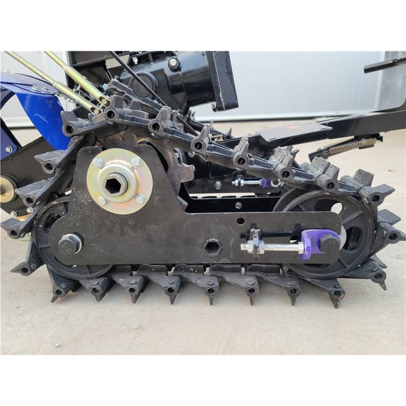 四驱微耕机履带轮旋耕机双链轨配件总成行走铁轮运输全地形工作轮