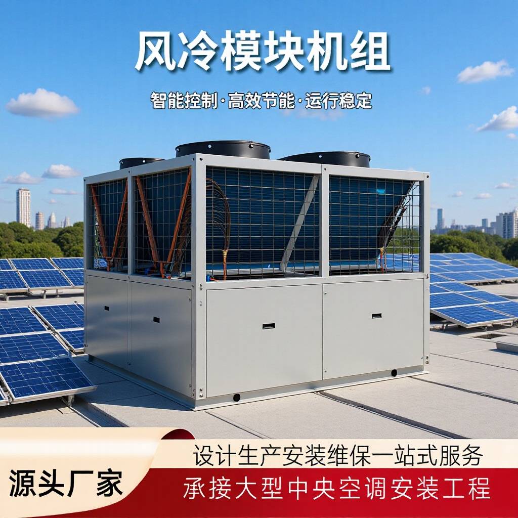超低温风冷模块机组大型商用中央空调机组冷暖两用空气源热泵系统