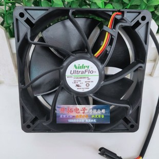 1.40A日本NIDEC变频器风扇带插头大风量风机 DC24V V12E24BGB5