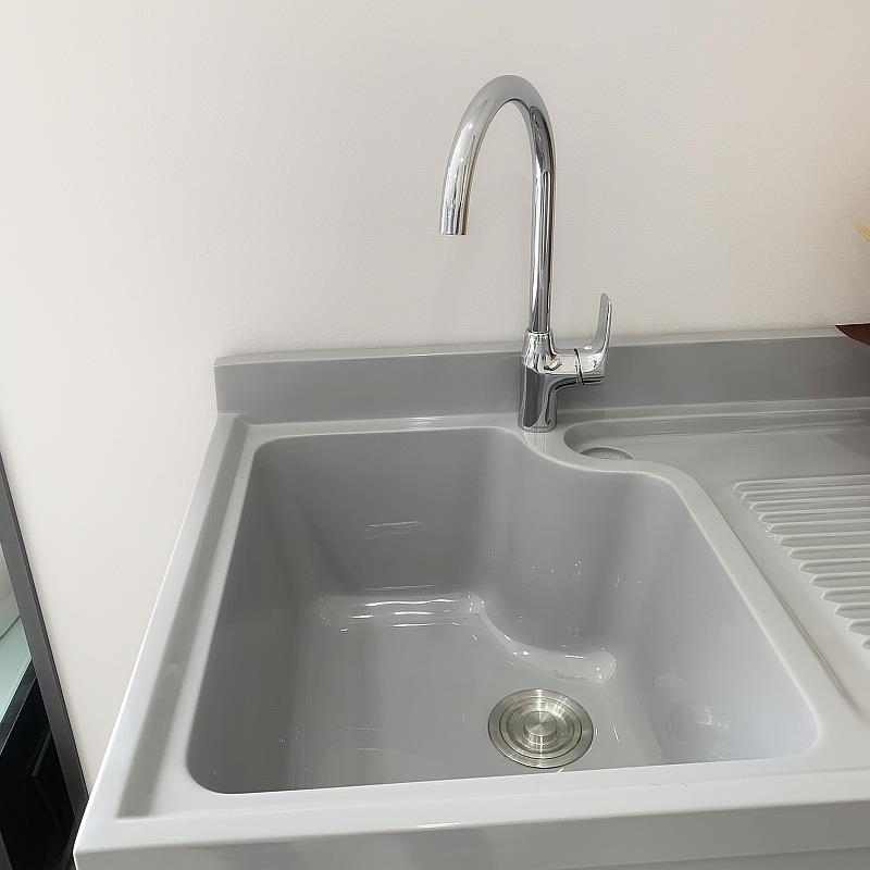 埃美柯水槽套餐洗衣柜套件全玉石洗衣柜加全铜电镀龙头