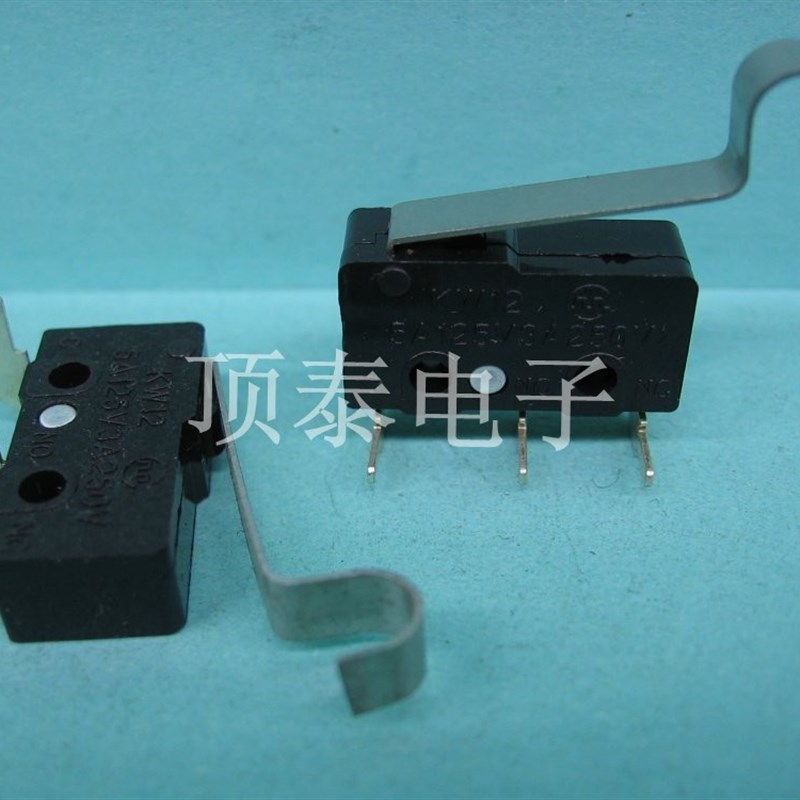 KW12微动开关 行程开关 限位开关 弯脚 大弯手柄