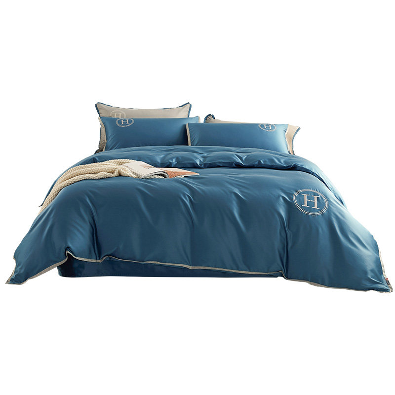 佳丽斯60支床上四件套全棉纯棉高级感被套床上用品贡缎床单冬