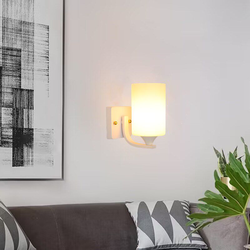 led白色墙壁灯2023新款法式卧室床头灯奶油风简约客厅楼梯灯
