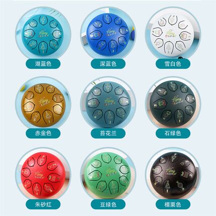 6寸8音空灵鼓 圣诞节贴纸款无忧鼓 手碟鼓 儿童乐器