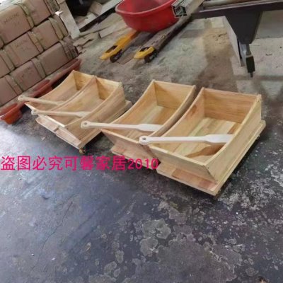 推车实木手推助步前行车子幼儿园船车 运输车游戏车