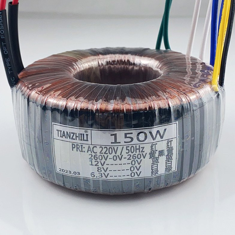 150W环形变压器220V转双260V/6.3V/12V/8V胆机功放电源干式纯铜牛