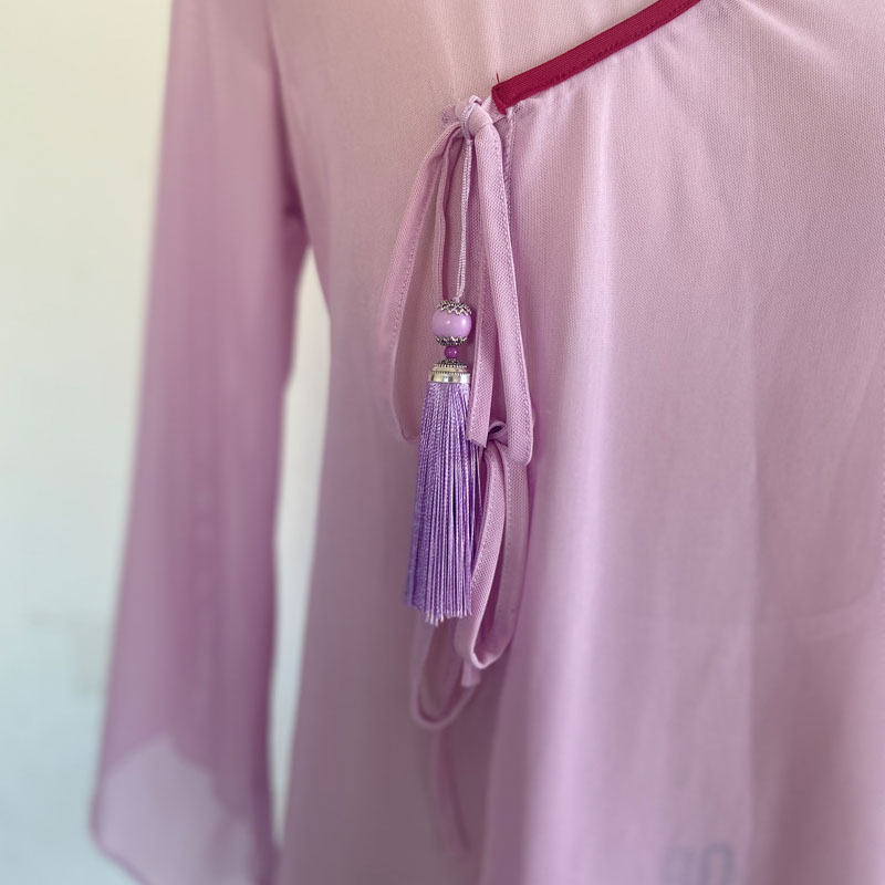 古典舞练功服女中国风流苏喇叭袖成人舞蹈服身韵舞蹈纱衣飘逸上衣