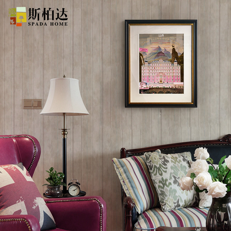 卧室床头装饰画餐厅装饰画饭厅建筑有框画挂画单幅布达佩斯大饭店图片