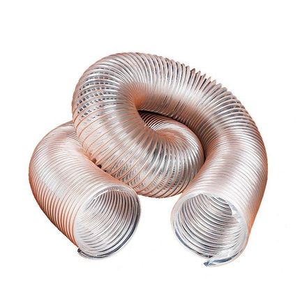 聚氨酯风管pu镀铜钢丝软管木屑伸缩通风软管雕刻机除尘管伸缩排风